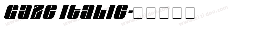 Gaze Italic字体转换